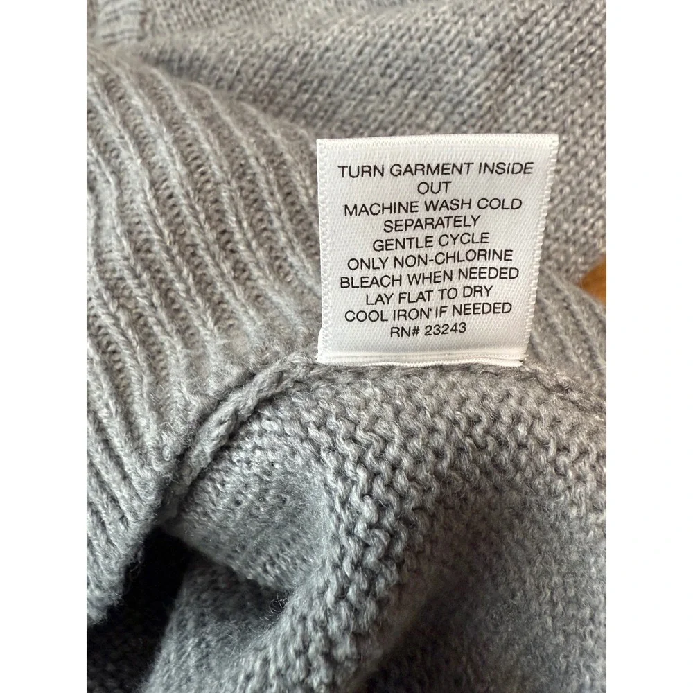 N Y & Co Women's‎ HighLow Gray LOVE Graphic Knit Crew Neck M Sweater Casual Cozy - Picture 7 of 8